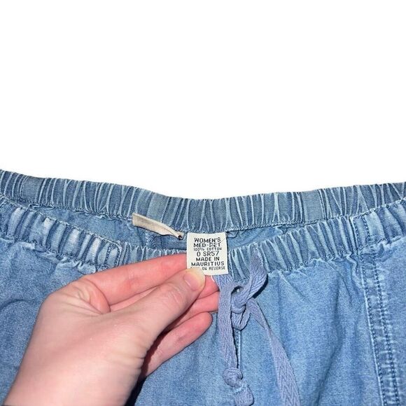 VINTAGE L.L. BEAN Women’s Elastic Tie Waist Medium Wash Blue Pant Size M - Picture 5 of 10